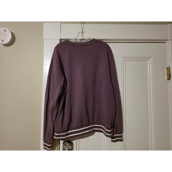 Fila Sweatshirt Womens Size XXL French Terry Elastic Hem Stretch Purple - Picture 2 of 9